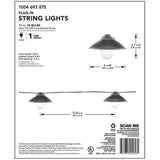 Outdoor/Indoor 11 ft. Line Voltage G40 Bulb Incandescent String Light (10-Heads)