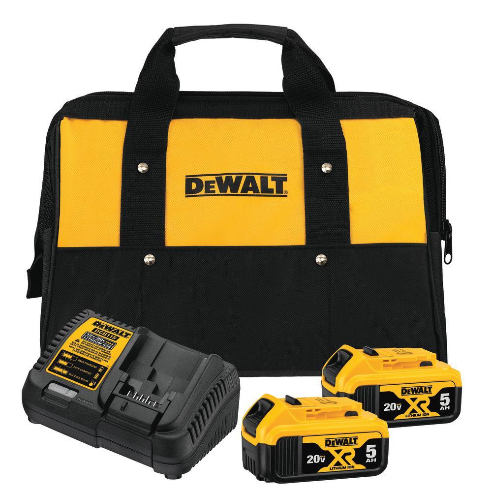 20-Volt MAX Li-Ion Cordless Band Saw (Tool-Only) with 1-1/2 in. Die Grinder (Tool-Only), 2 Battery 5 Ah, Charger and Bag - Super Arbor