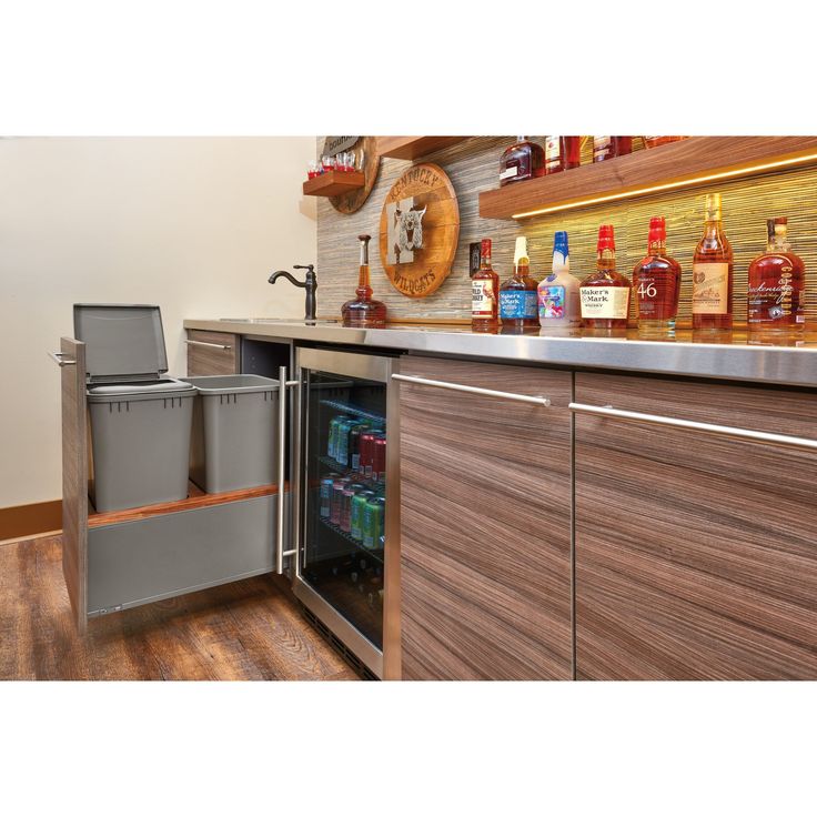 Rev-A-Shelf 30-Quart Plastic Soft Close Pull Out Trash Can