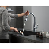 Delta Essa Touch2O Arctic Stainless 1-Handle Deck-Mount Pull-Down Touch Kitchen Faucet (Deck Plate Included)