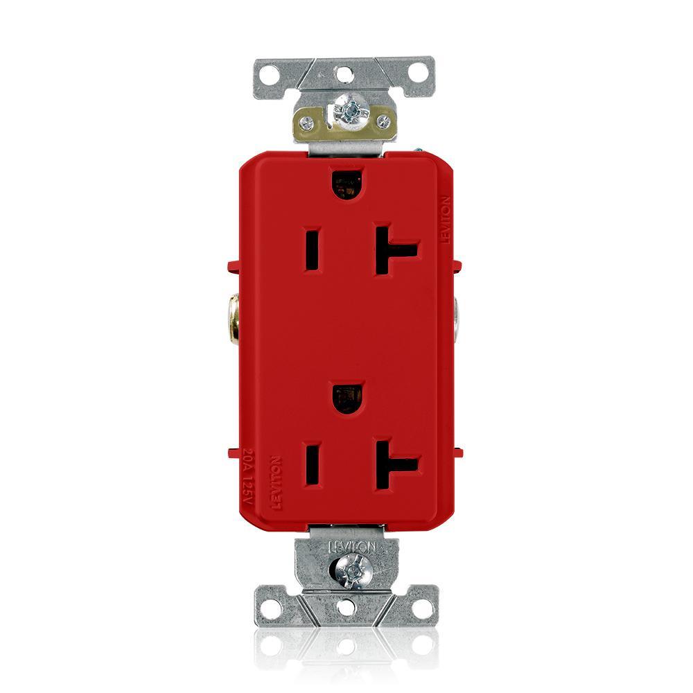 Decora Plus 20 Amp Commercial Grade Self Grounding Duplex Outlet, Gray - Super Arbor
