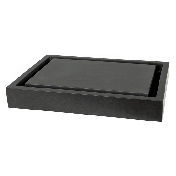 Eden Bath Rectangular Infinity Pool Sink in Lava Stone