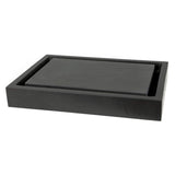 Eden Bath Rectangular Infinity Pool Sink in Lava Stone