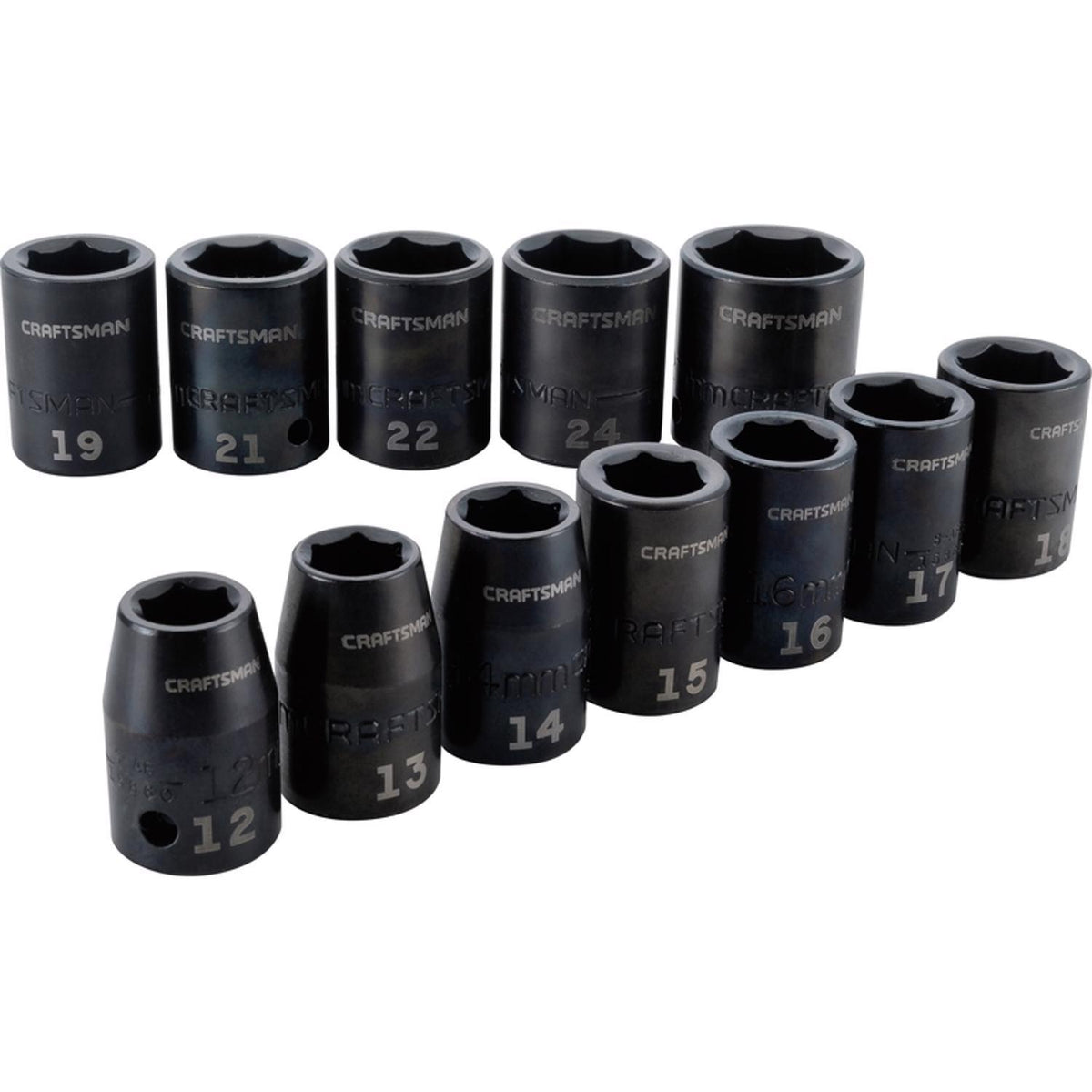 Craftsman Metric 6 Point Socket Set, 12 pc