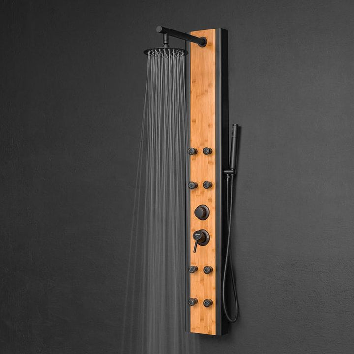 57 In. 8-Jet Multifunction Shower Panel System With Adjustable Rainfall Shower Head And Handheld Shower head