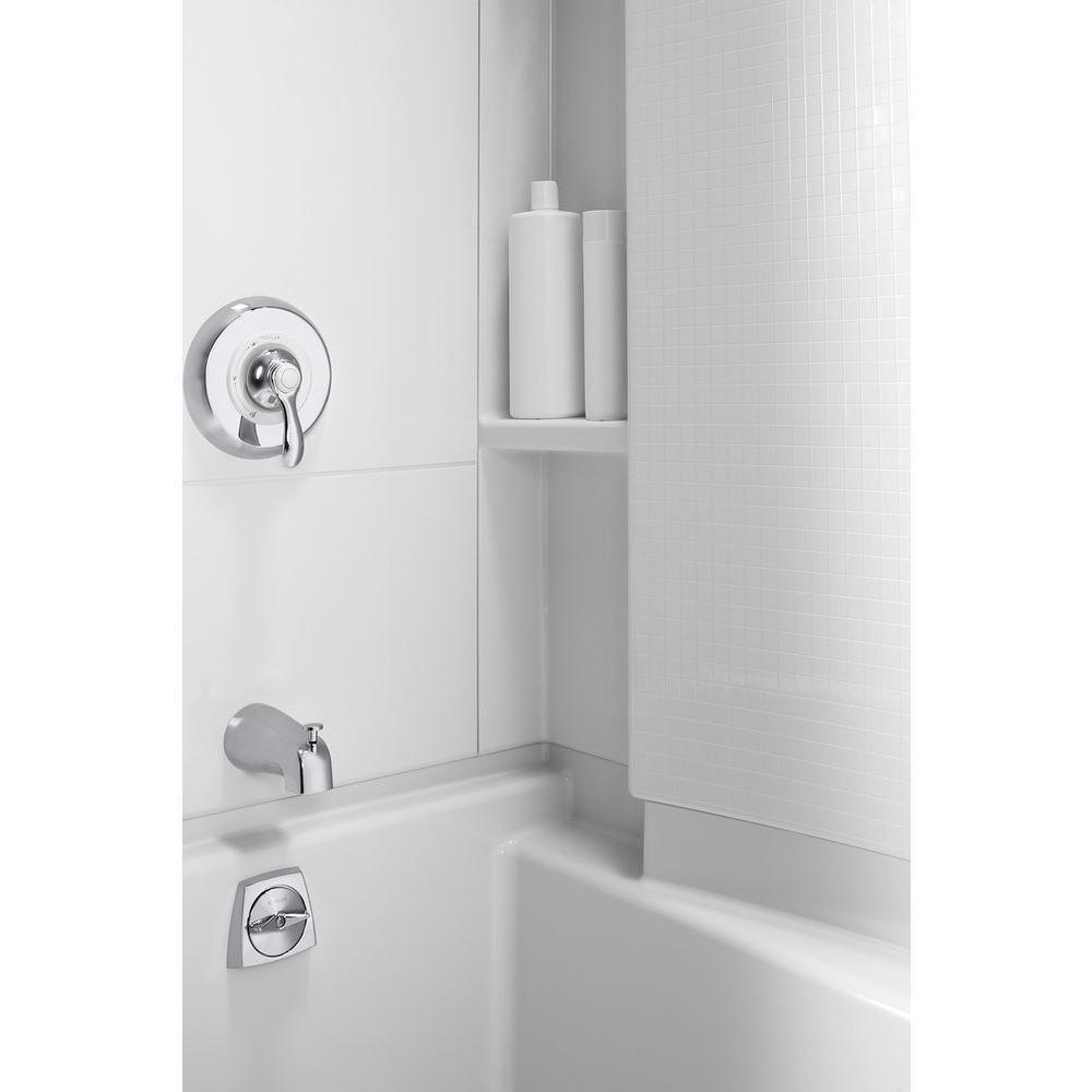 Accord 36 in. x 60 in. x 76 in. Bath and Shower Kit with Right-Hand Drain in White - Super Arbor