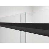 Pleat 59.625 in. x 63.5625 in. Frameless Sliding Bathtub Door in Matte Black with Frosted Glass - Super Arbor