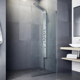 Brielle 70.5 in. 6-Jet High Pressure Shower Panel System with Rainhead Fixed Handheld Dual Shower in Stainless Steel