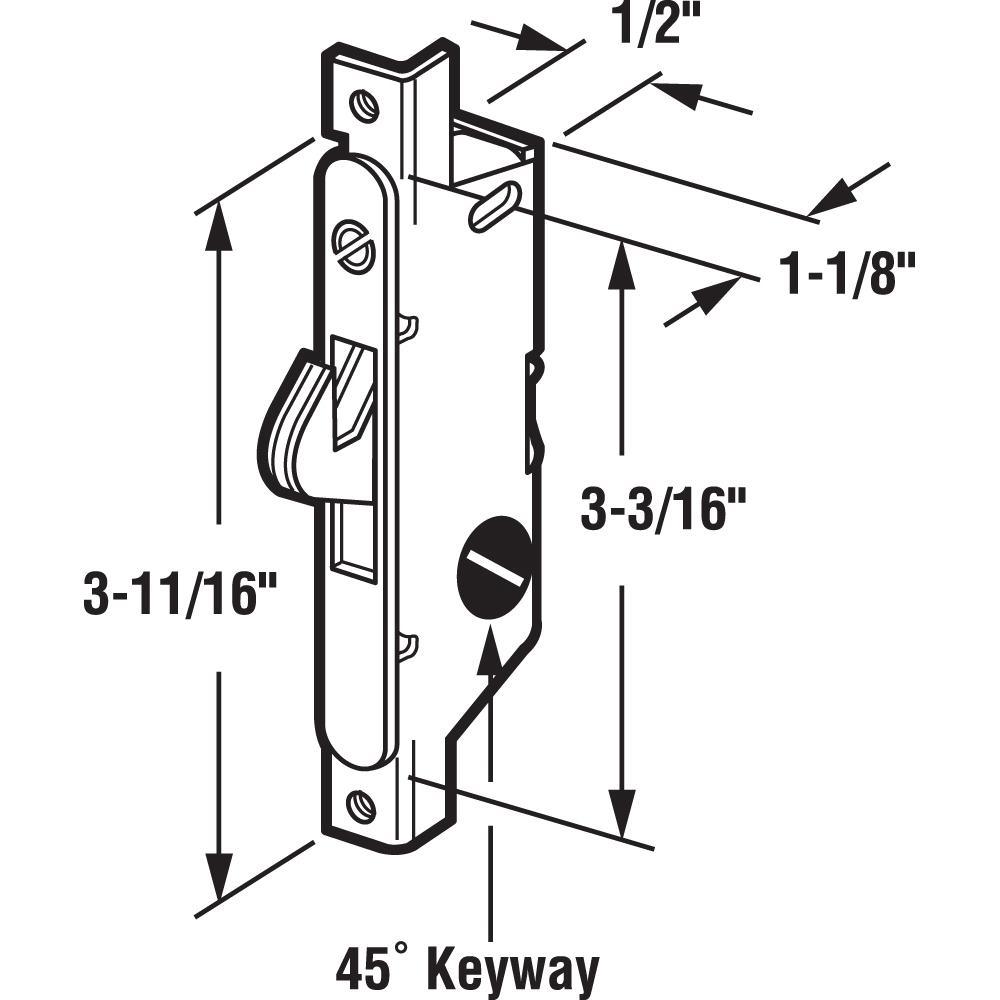 45 Degree, Stainless Steel, Round Face Mortise Lock - Super Arbor
