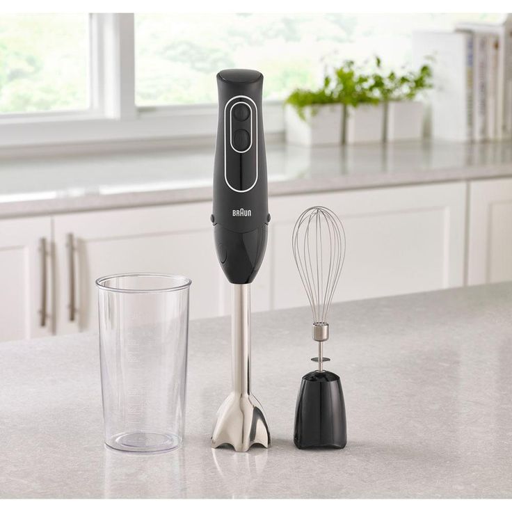 MultiQuick 5 MQ505 2-Speed Black Immersion Blender with Beaker and Whisk