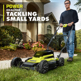 RYOBI 40V 18 in. 2-in-1 Cordless Push Lawn Mower Kit with 6.0Ah Lithium Battery and Charger