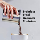 16 oz. Stainless Steel Conical Coffee Grinder with Adjustable Settings
