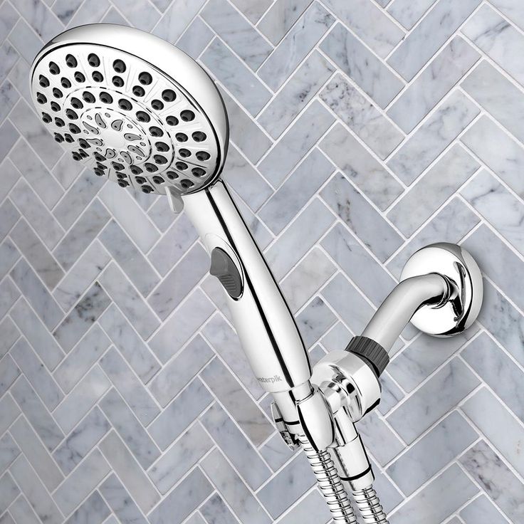 6-Spray 4.8 in. Single Wall Mount  Handheld Adjustable Shower Head in Chrome