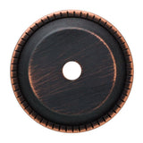 1-1/4 in. Satin Nickel Ribbed Edge Cabinet Knob Backplate - Super Arbor