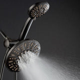 48-spray 7 in. Dual Shower Head and Handheld Shower Head in Oil Rubbed Bronze - Super Arbor