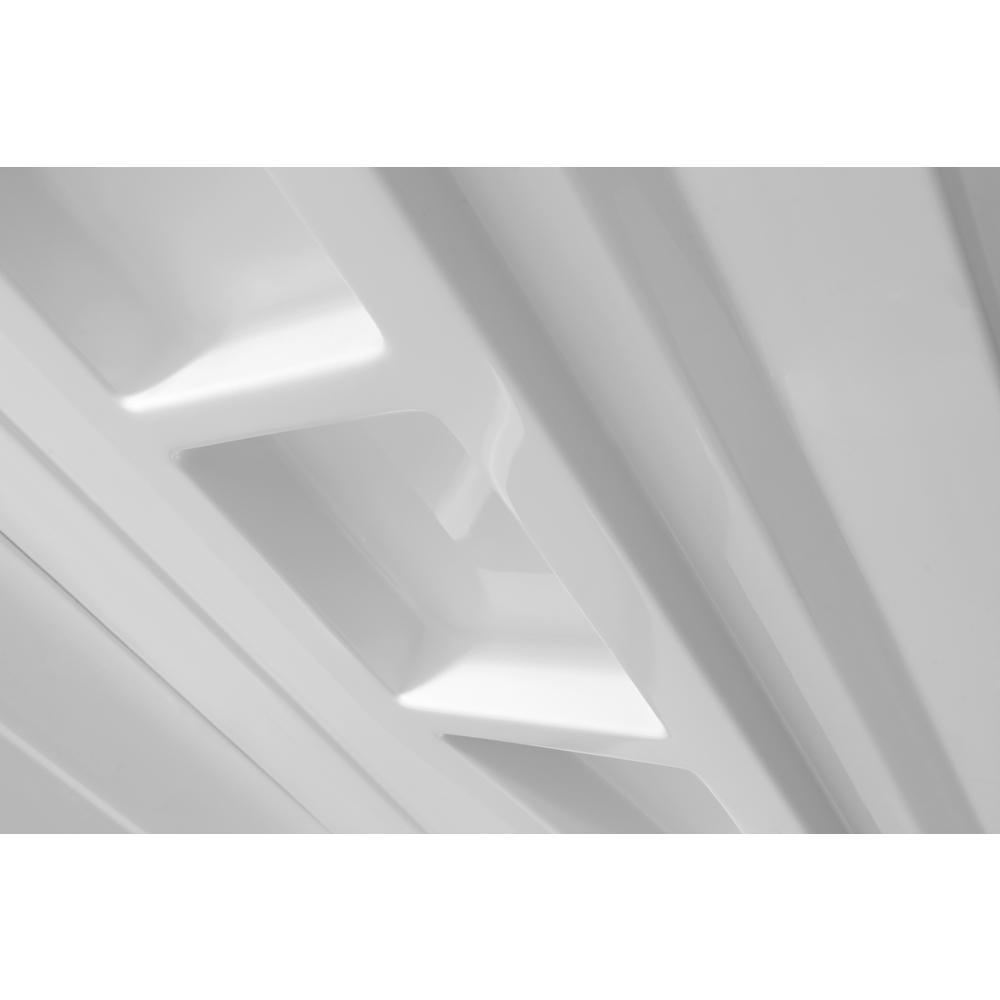 Rose 48 in. x 36 in. x 74 in. 3-Piece DIY Friendly Alcove Shower Surround in White - Super Arbor