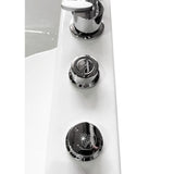 Lulu with heater 68 in. Acrylic Center Drain Corner Alcove Whirlpool Bathtub in White - Super Arbor