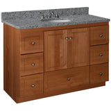 Ultraline 42 in. W x 21 in. D x 34.5 in. H Vanity Cabinet Only in Natural Alder - Super Arbor