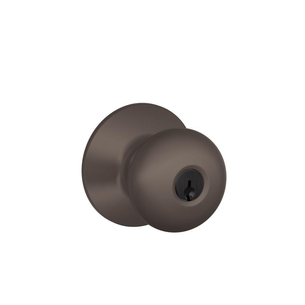 Plymouth Bright Brass Keyed Entry Door Knob - Super Arbor