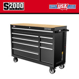 CRAFTSMAN 51.2-in L x 37.5-in H 8-Drawers Rolling Black Wood Work Bench