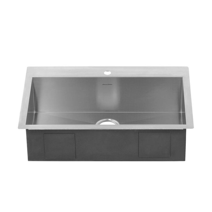 Edgewater Zero Radius Dual Mount Stainless Steel 33 in. 1-Hole Single Bowl Kitchen Sink Kit