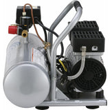 2.0 Gal. 1.0 HP Portable Electric Ultra Quiet, Oil-Free and Aluminum Air Tank Air Compressor with Nail Gun Kit - Super Arbor