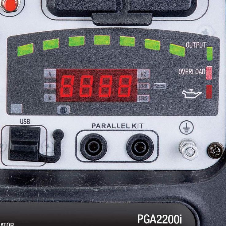 PowerSmith 2200-Watt Portable Gas-Powered Digital Inverter Generator with 5 Outputs, LED Display, Pull Handle and Wheels