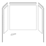 Elite 32 in. x 60 in. x 60 in. 9-Piece Easy Up Adhesive Tub Surround in Calypso - Super Arbor