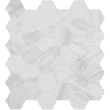MSI Kolasus White Hexagon 12 in. x 12 in. x 10mm Matte Porcelain Mesh-Mounted Mosaic Tile (8 sq. ft. / case)