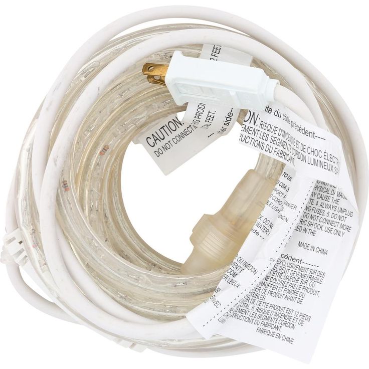 Indoor/Outdoor 12 ft. White LED Rope Light Kit