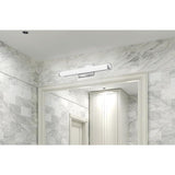 2 ft. Chrome LED Selectable Color Temperature 3000/3500/4000K Dimmable LED Contemporary Cylinder Vanity Light