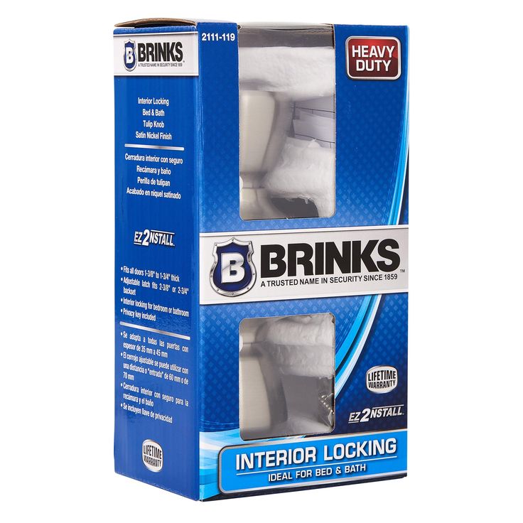 Brink's Privacy Bed/Bath Tulip Style Doorknob, Satin Nickel Finish