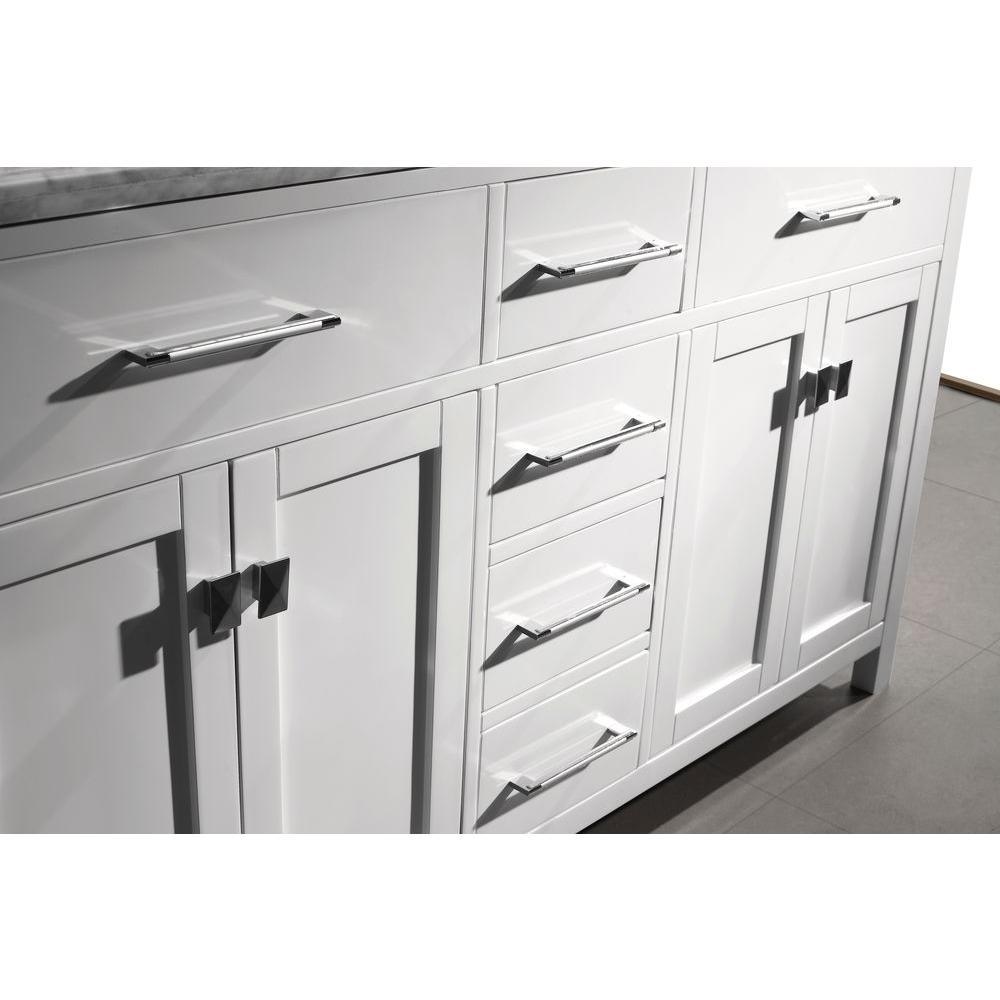 Caroline 60 in. W Bath Vanity Cabinet Only in White - Super Arbor
