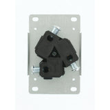 30 Amp 125-Volt/250-Volt Shallow Single Flush Mounted Outlet, Black - Super Arbor