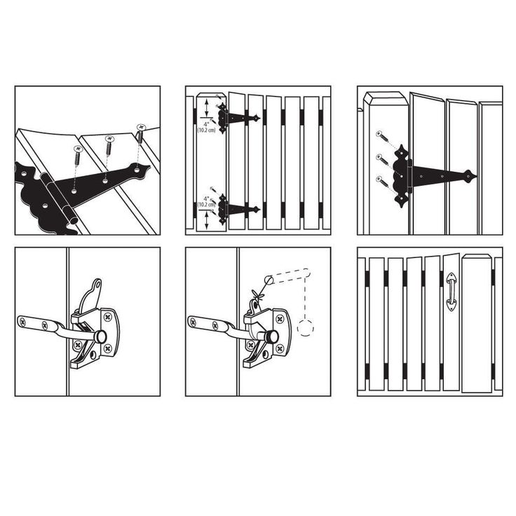 Everbilt Galvanized Gate Tee Hinge, Latch and Pull Set