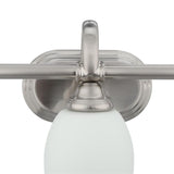 Cedar Cove 3-Light Brushed Nickel Vanity Light with Etched Opal Glass Shades