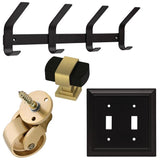 Wrapped Square 1-3/16 in. (30mm) Brushed Brass and Matte Black Cabinet Knob