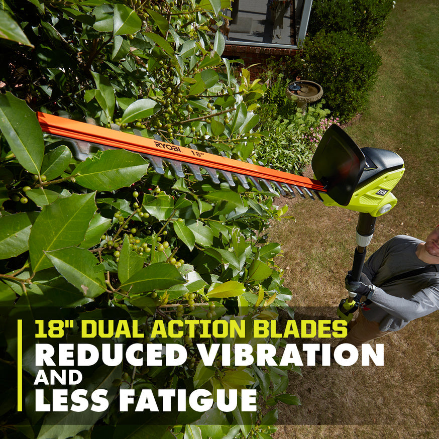 RYOBI 18 in. 40-Volt Lithium-Ion Cordless Pole Hedge Trimmer with 2.0 Ah Battery and Charger Included