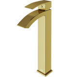 Single Hole Single-Handle Vessel Bathroom Faucet in Brushed Nickel - Super Arbor