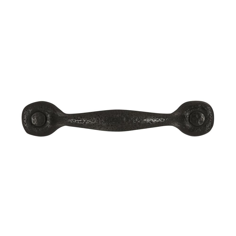 Refined Rustic 3 in. Center-to-Center Black Iron Pull - Super Arbor