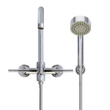 Modern 6 in. 2-Handle 3-Spray Tub and Shower Faucet with Massage Hand Held Shower in Polished Chrome (Valve Included) - Super Arbor