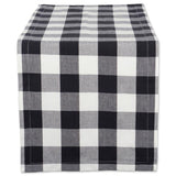Black Buffalo Check Cotton Table Runner