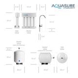 Premier Series 75 GPD Under Sink Reverse Osmosis Water Filtration System with Brushed Nickel Faucet