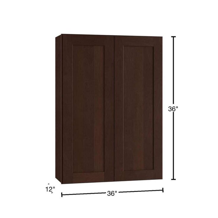 Home Decorators Collection Newport 36 in. W x 12 in. D x 36 in. H Assembled Plywood Wall Kitchen Cabinet in Manganite with Soft Close