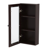 Delridge 13 in. W x 30 in. H Surface-Mount Modular Wall Hutch in Chocolate