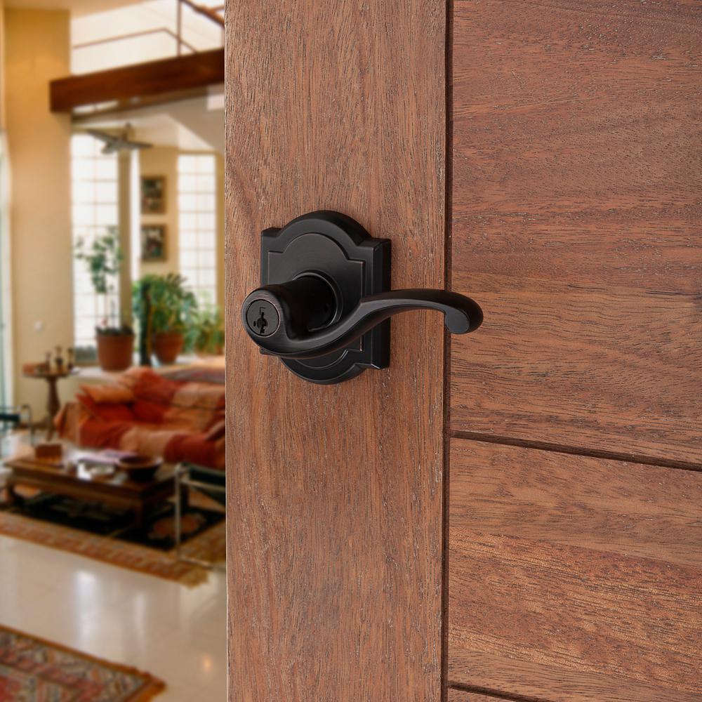 Prestige Madrina Venetian Bronze Entry Door Lever Featuring SmartKey Security - Super Arbor