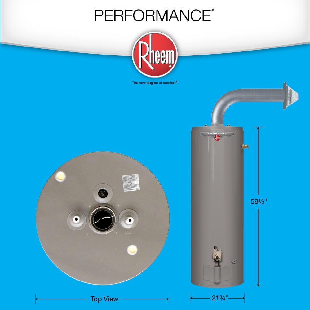 Performance 50 gal. Tall 6-Year 36,000 BTU Natural Gas Direct Vent Tank Water Heater - Super Arbor