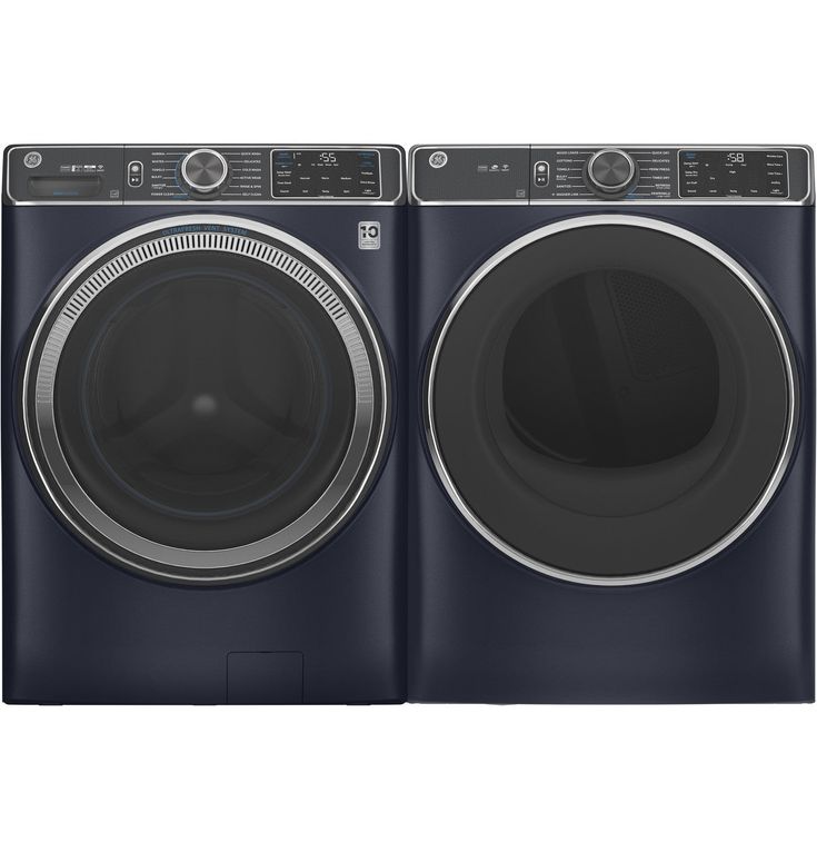 GE 7.8 cu. ft. Smart 240-Volt Sapphire Blue Stackable Electric Vented Dryer with Steam and Sanitize Cycle, ENERGY STAR