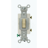 15 Amp Commercial Grade Single Pole Toggle Switch, Gray - Super Arbor