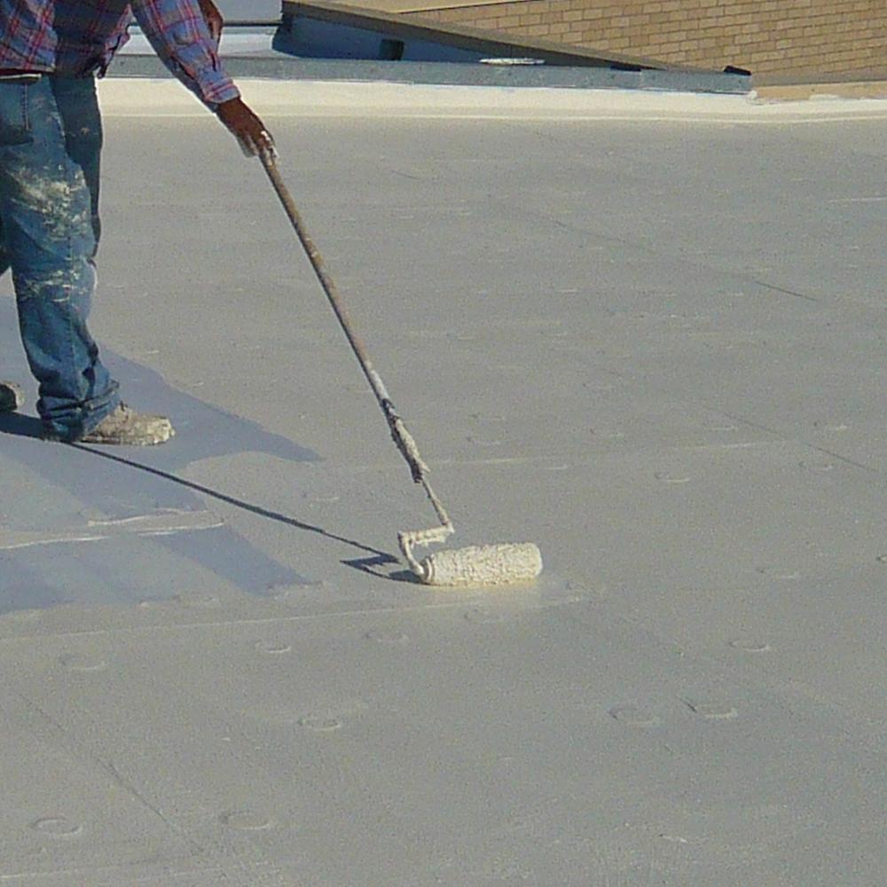 Roof Mate Top Coat 55 Gal. Tan Acrylic Reflective Elastomeric Roof Coating (15-Year Limited Warranty) - Super Arbor